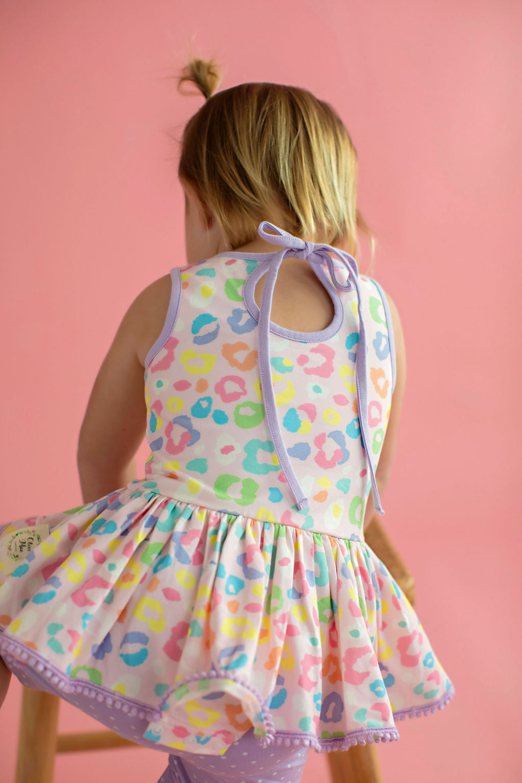 Sophie Pastel Leopard Tunic & Skirted Romper