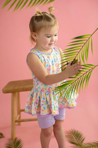 Sophie Pastel Leopard Tunic & Skirted Romper