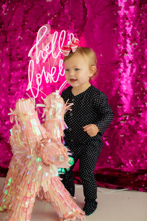 Baby Polka Dot Lounge Wear Black