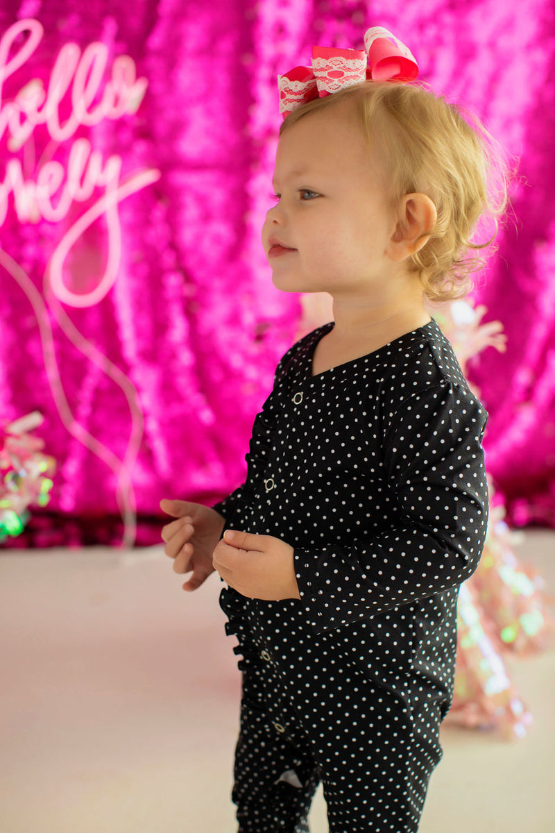 Baby Polka Dot Lounge Wear Black