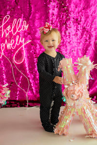 Baby Polka Dot Lounge Wear Black
