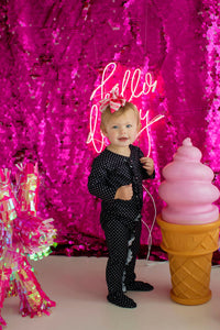 Baby Polka Dot Lounge Wear Black