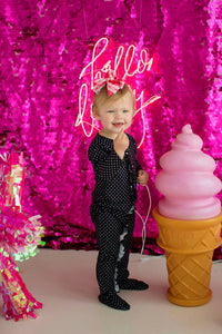 Baby Polka Dot Lounge Wear Black