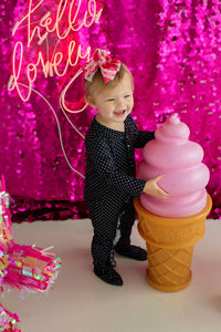 Baby Polka Dot Lounge Wear Black