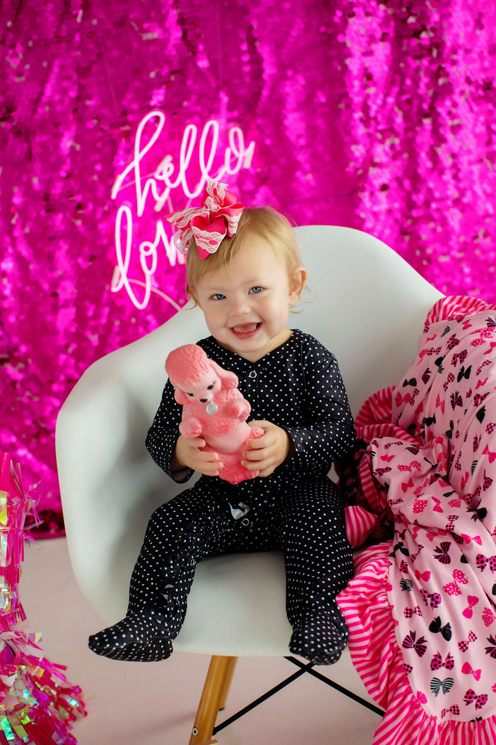 Baby Polka Dot Lounge Wear Black