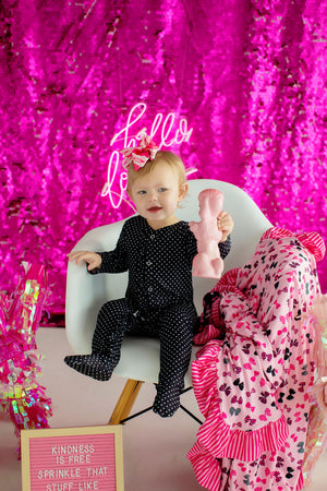 Baby Polka Dot Lounge Wear Black
