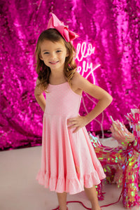 Pink Polka Dot Sun Dress