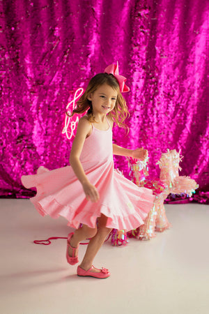Pink Polka Dot Sun Dress