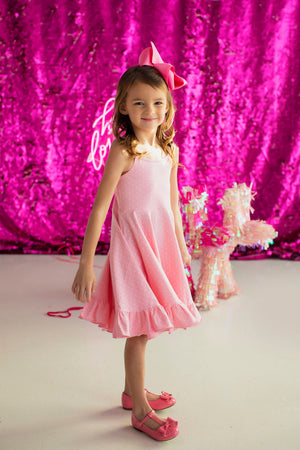 Pink Polka Dot Sun Dress