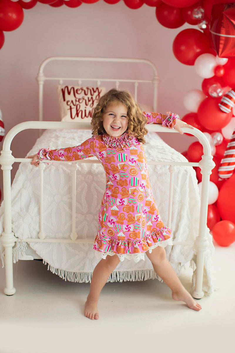 Gingerbread Lounge Wear Gown and Bloomers