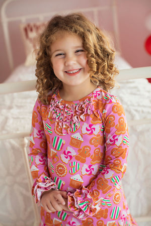 Gingerbread Lounge Wear Gown and Bloomers