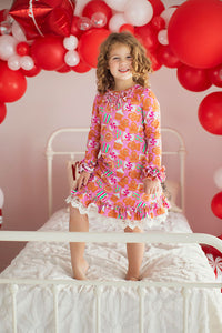 Gingerbread Lounge Wear Gown and Bloomers