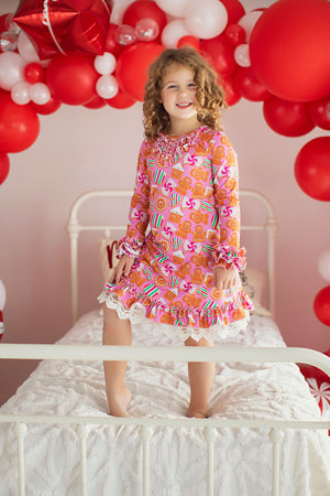 Gingerbread Lounge Wear Gown and Bloomers