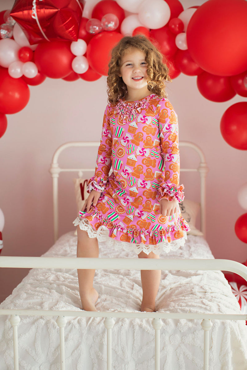Gingerbread Lounge Wear Gown and Bloomers