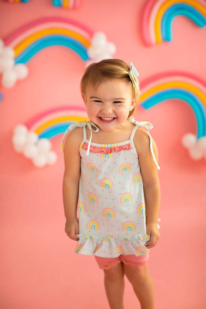 Happy Days Blue Rainbow Tunic