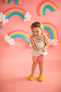 Happy Days Blue Rainbow Tunic