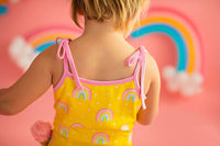 Rainbow Short Romper Yellow