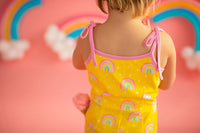 Rainbow Short Romper Yellow