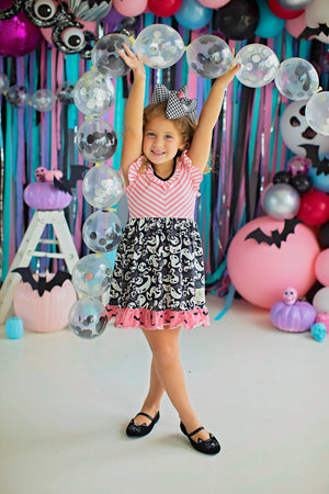 Ghostly Night V-Neck Dress