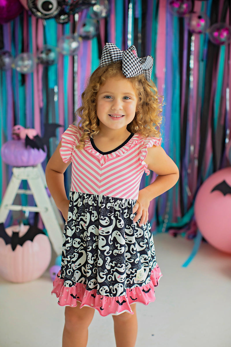 Ghostly Night V-Neck Dress