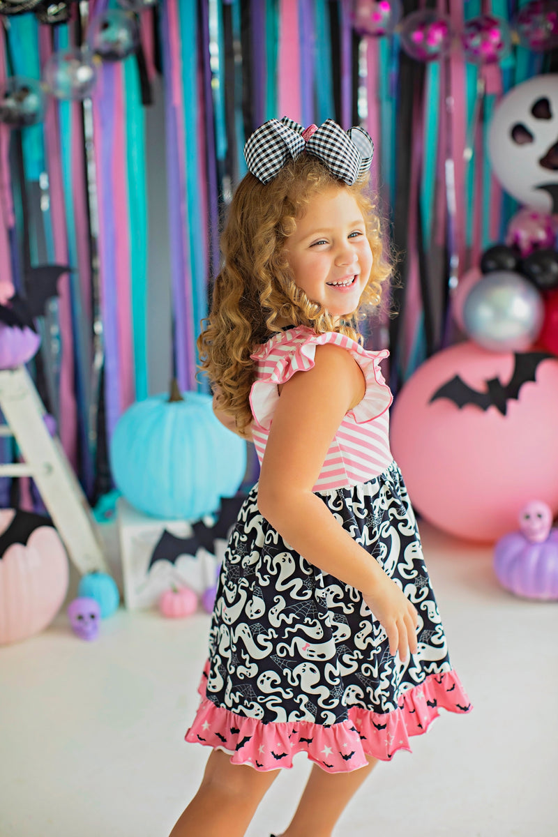 Ghostly Night V-Neck Dress