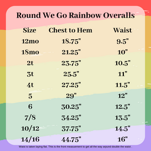 Round We Go Rainbow Overalls - NEW (4025185533997)