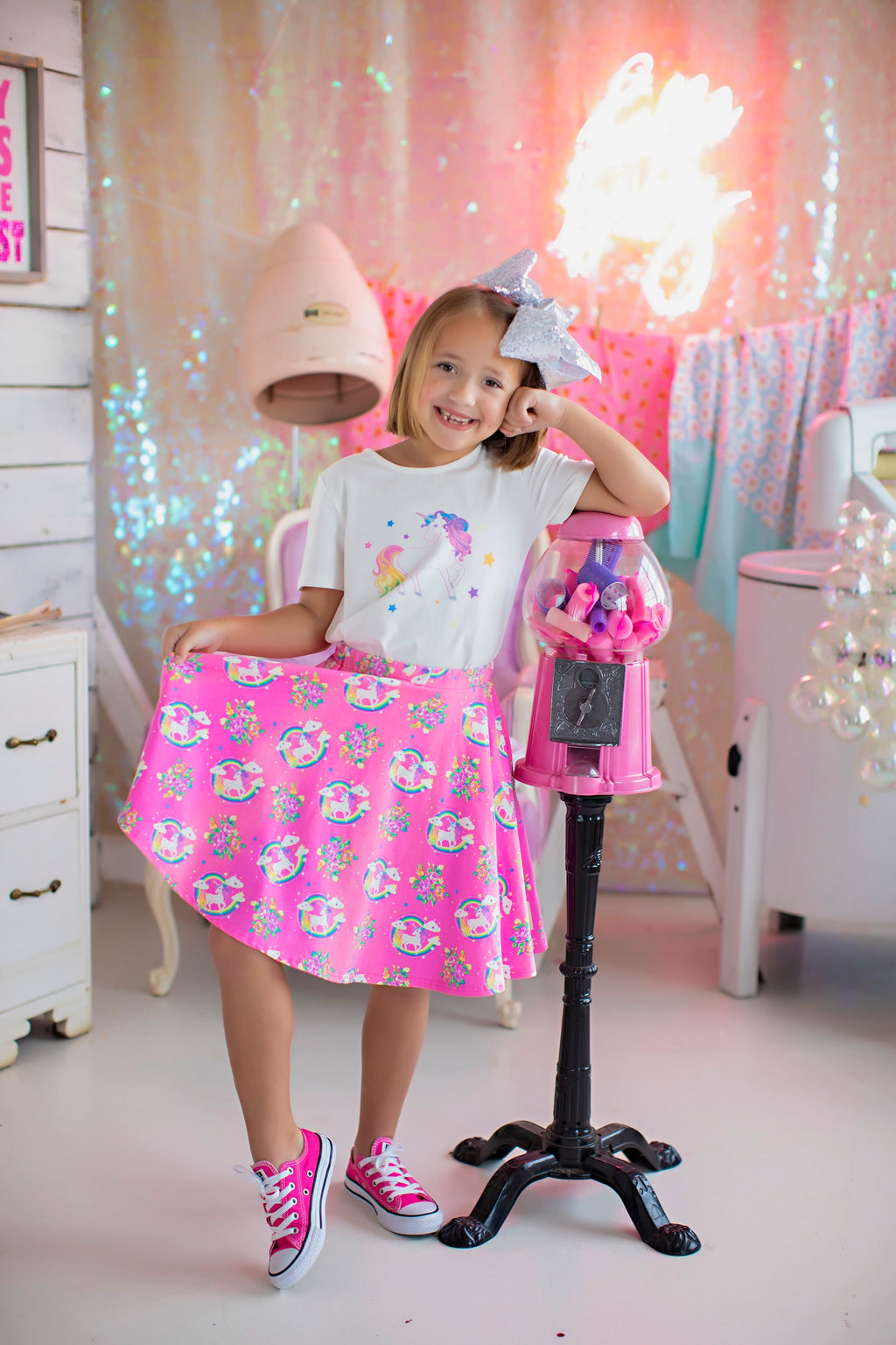 Whimsical Wishes Skater Skirt (4044609847341)