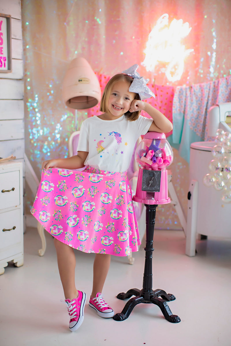 Whimsical Wishes Skater Skirt (4044609847341)