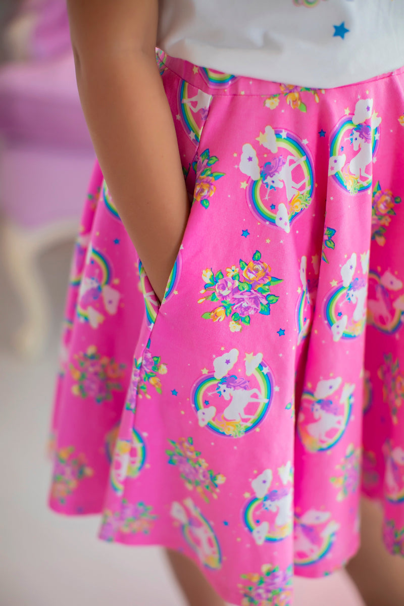Whimsical Wishes Skater Skirt (4044609847341)