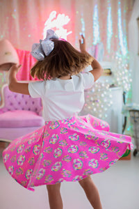 Whimsical Wishes Skater Skirt (4044609847341)